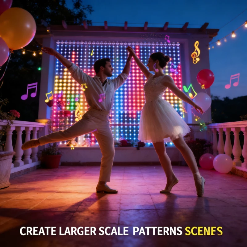 Wedding Lighting And Decor - Akıllı 400LED Perde Işıkları, Müzikle Senkronize