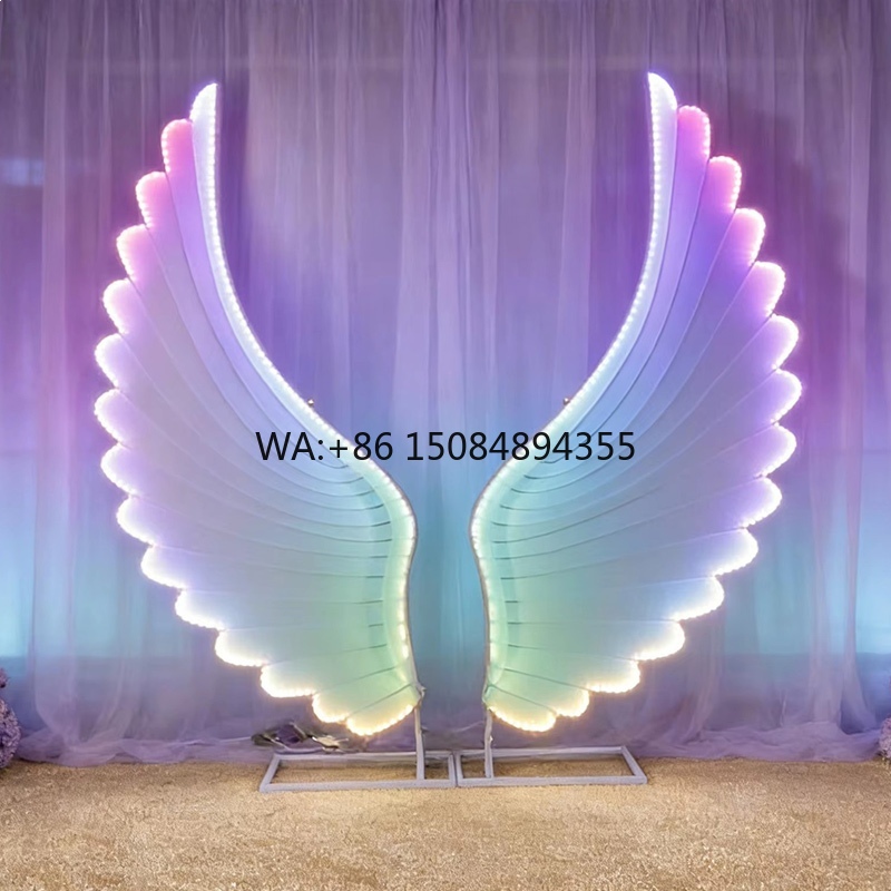 Wedding Lighting And Decor - Parlayan Melek Kanatları Işık Aksesuarları Renkli