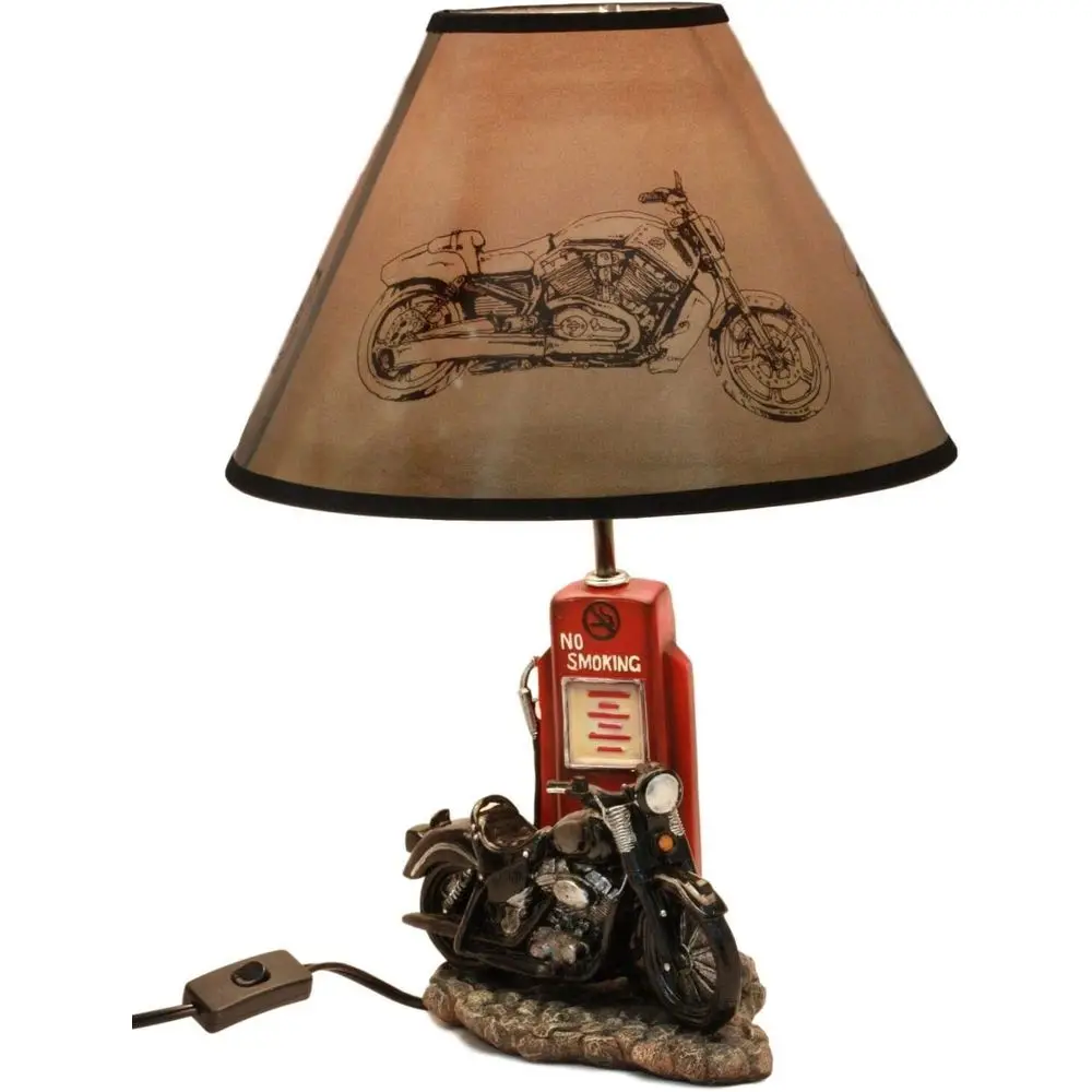 Decor Lighting & Decor Fires Photos - Vintage Retro Siyah Motosiklet Benzin Pompası