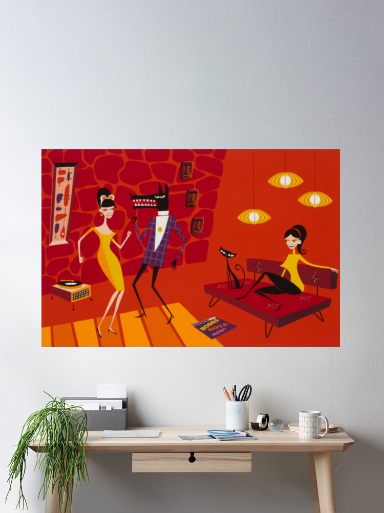Nova Decor & Lighting Vase - Josh Agle Bossa Nova Şimdi Fotoğraf