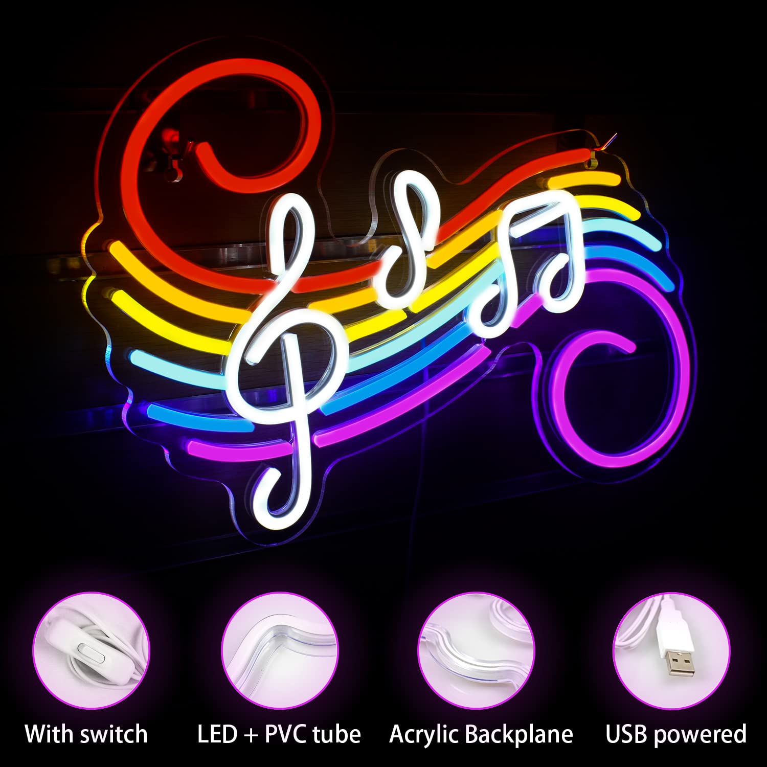 Müzik Notları Neon Tabela Özel - Wedding Lighting And Decor incelemesi ve fiyatı