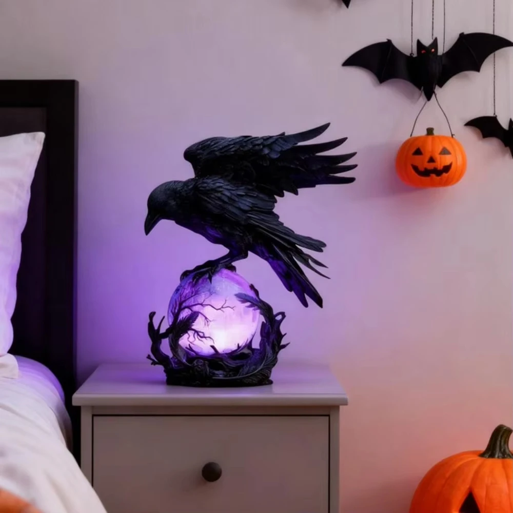 Gotik Kuzgun LED Lambası Mor I - Unique Lighting Decor incelemesi ve fiyatı