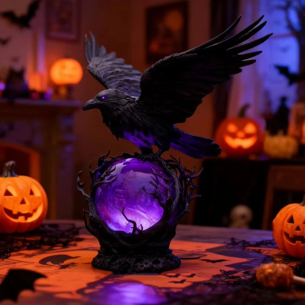 Gotik Kuzgun LED Lambası Mor I - Unique Lighting Decor incelemesi ve fiyatı