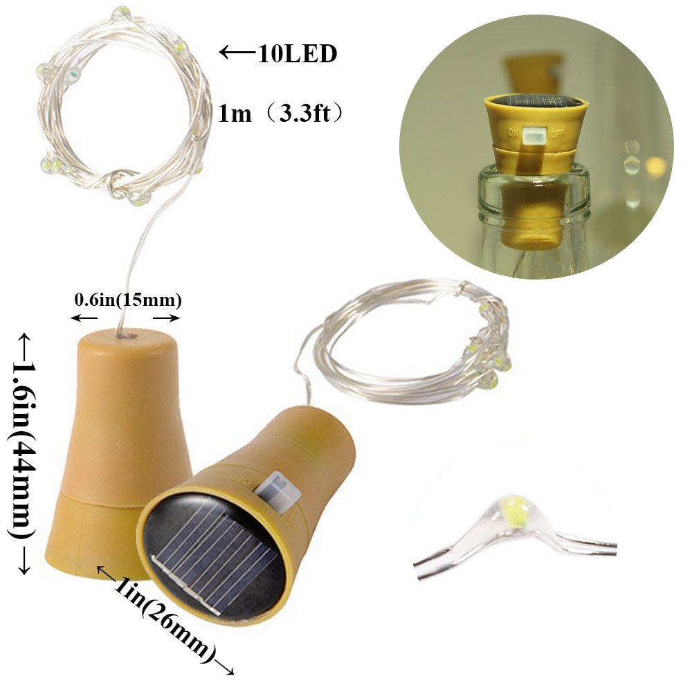 10/20LEDs güneş şarap şişesi d - Lantern Paper Solar incelemesi ve fiyatı