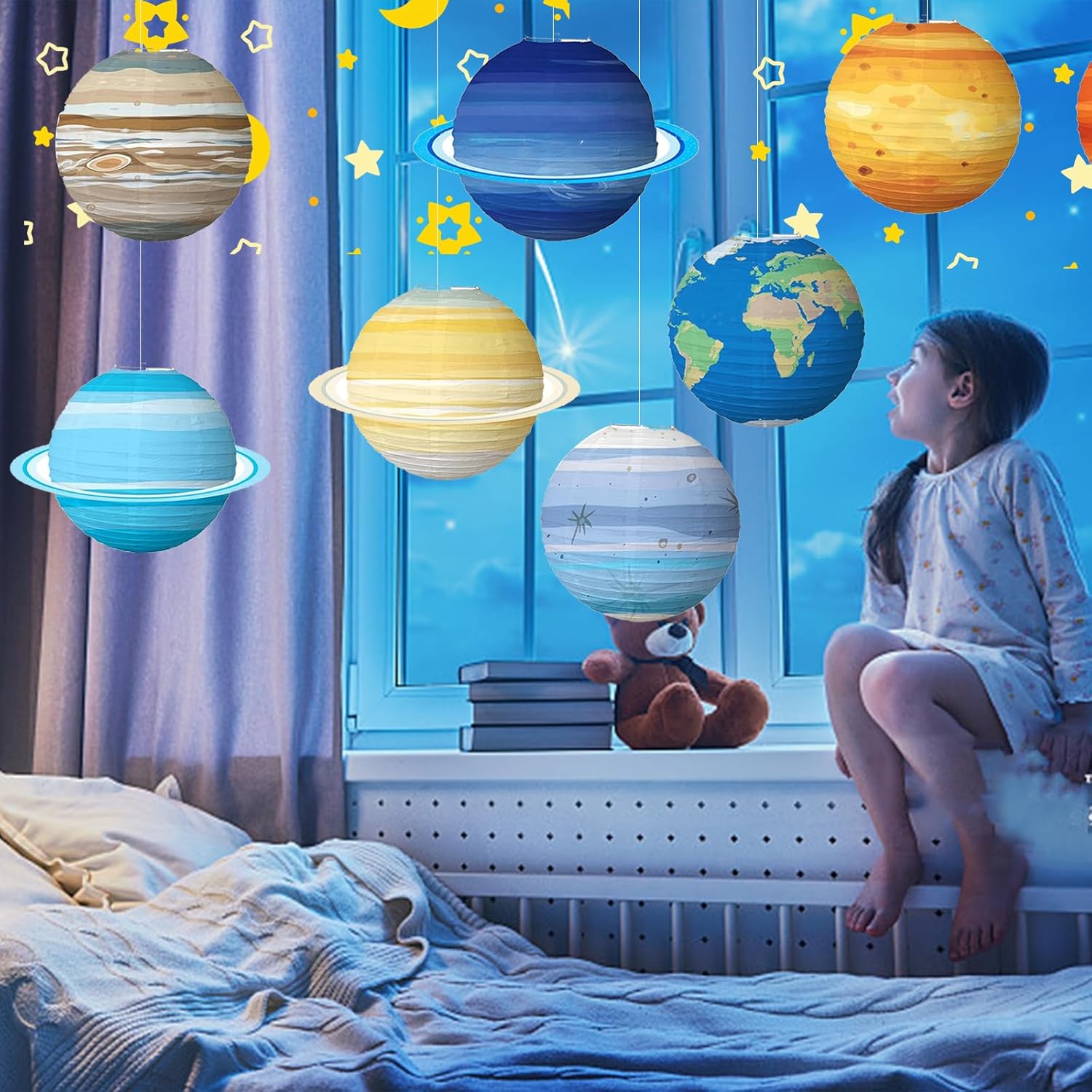 1 adet güneş sistemi sekiz gez - Lantern Paper Solar incelemesi ve fiyatı