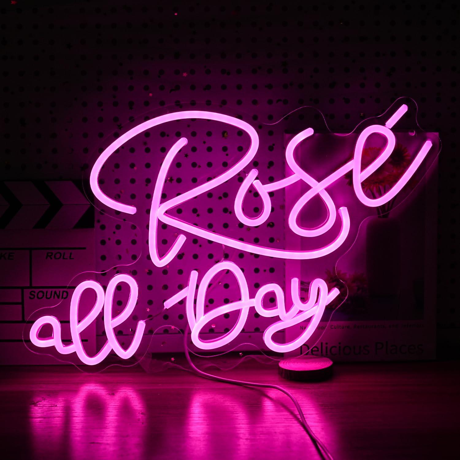 Gül Tüm Gün Neon Işık İşareti  - Wedding Lighting And Decor incelemesi ve fiyatı