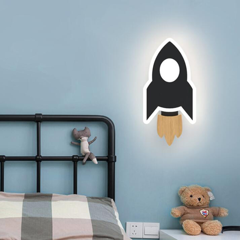 Karikatür LED roket duvar lamb - Foyer Lighting Wall Decor incelemesi ve fiyatı